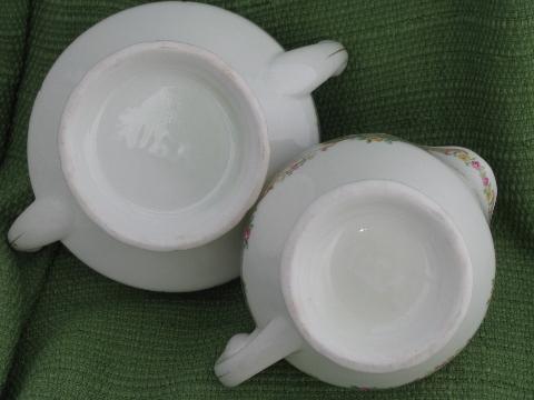 photo of Mt. Clemens pottery Mount Clemens Mildred, large cream and sugar set #5