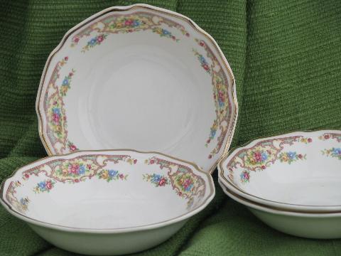 photo of Mt. Clemens pottery Mount Clemens Mildred, lot 4 china soup bowls #1