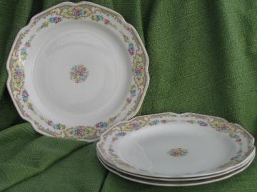 catalog photo of Mt. Clemens pottery Mount Clemens Mildred, lot of 4 china plates