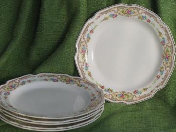 catalog photo of Mt. Clemens pottery Mount Clemens Mildred, lot of 6 china plates