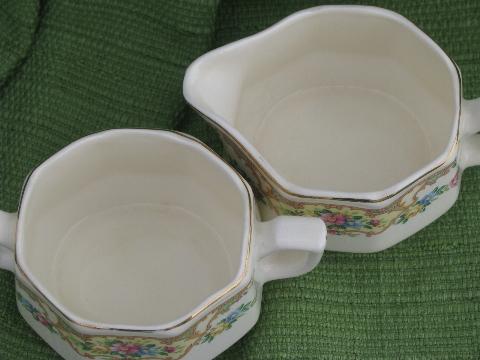 photo of Mt. Clemens pottery Mount Clemens Mildred, small creamer and sugar set #5