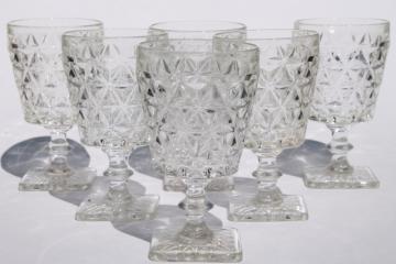 catalog photo of Mt Vernon Imperial crystal clear wine glasses, vintage Mount Vernon goblets