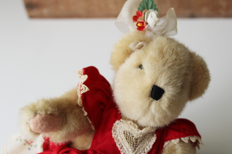 photo of Muffy VanderBear teddy bear doll Valentine hearts & flowers outfit, 90s vintage #5