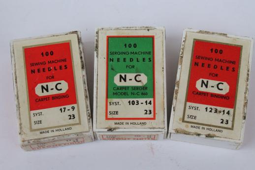 photo of NC carpet binding machine needles, N-C 103-14, 17-9, 123-14 new old stock  #1
