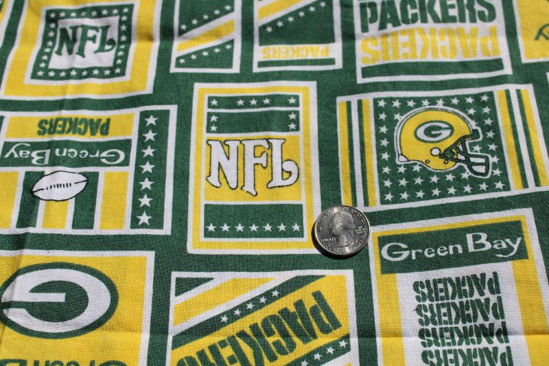 photo of NFL Green Bay Packers print cotton fabric for sports fan gear, craft sewing #1