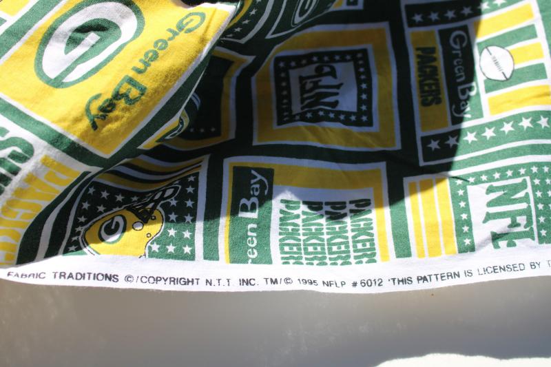 photo of NFL Green Bay Packers print cotton fabric for sports fan gear, craft sewing #3