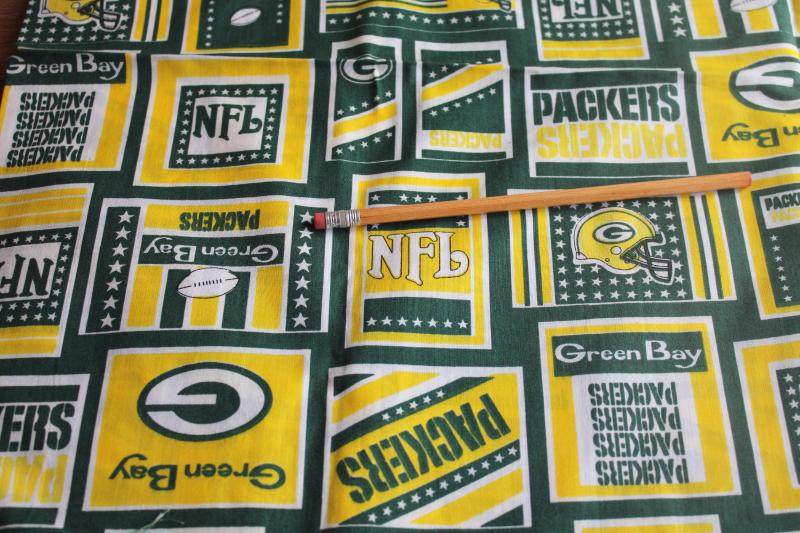 photo of NFL Green Bay Packers print fabric remnant, quilting cotton for crafts etc #2