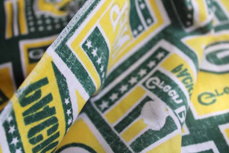 photo of NFL Green Bay Packers print fabric remnant, quilting cotton for crafts etc #3