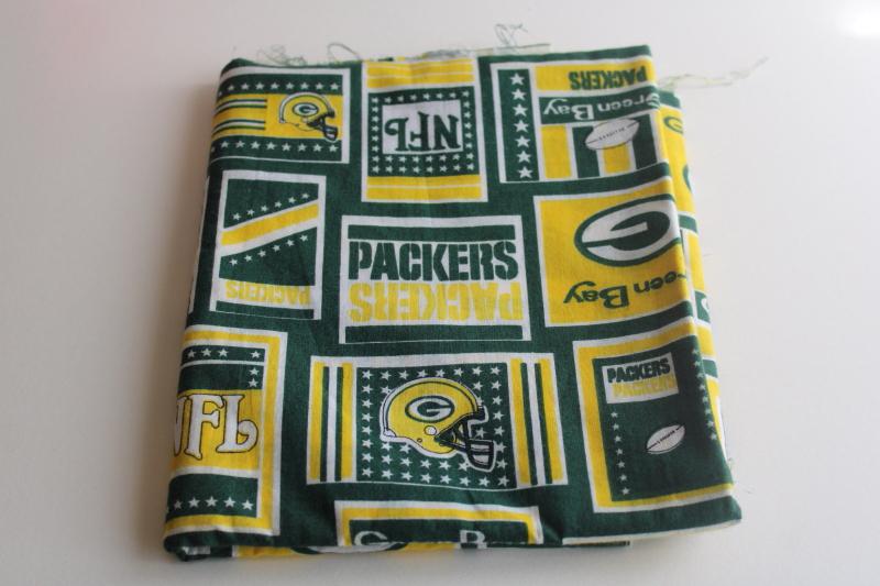 photo of NFL Green Bay Packers print fabric remnant, quilting cotton for crafts etc #5