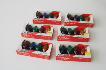 catalog photo of NOMA C7 twinkle light bulbs new old stock flashing twinkling Christmas lights big bulbs