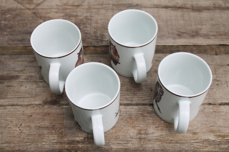 photo of National Wildlife Federation ceramic mugs set different owls natural history bird species #3