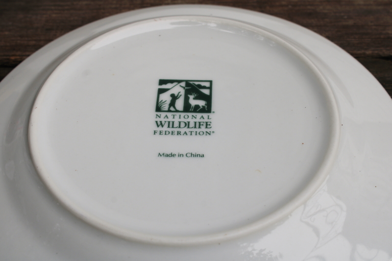 photo of National Wildlife Federation ceramic plates different owls natural history bird species #4