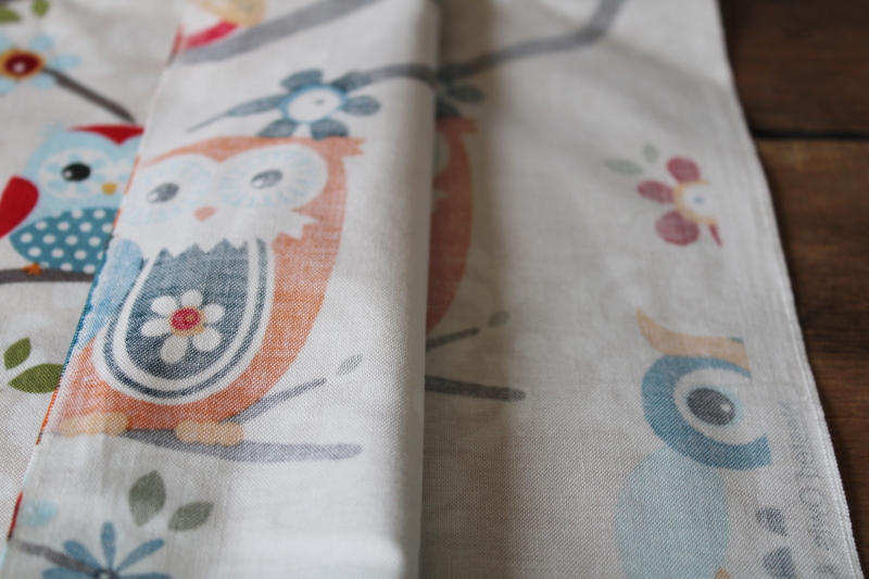 photo of Nested Owls Adorn It retro print modern cotton quilting fabric, mod owl design #2