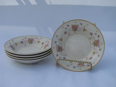 photo of New Princess tiny flowers pattern, vintage American Limoges china, bowls lot #3