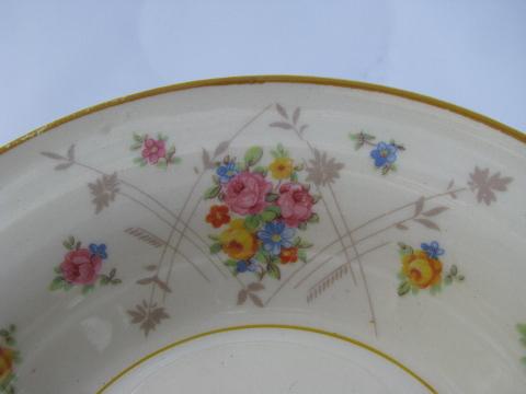 photo of New Princess tiny flowers pattern, vintage American Limoges china, bowls lot #4