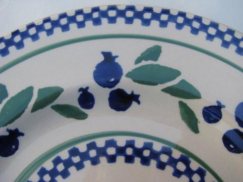 photo of Nicholas Mosse - Ireland, blueberry plate, Irish yellow ware pottery #4