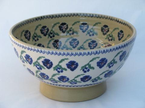 photo of Nicholas Mosse - Ireland, large pansy bowl, Irish yellow ware pottery #1