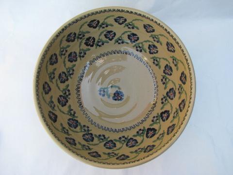 photo of Nicholas Mosse - Ireland, large pansy bowl, Irish yellow ware pottery #2