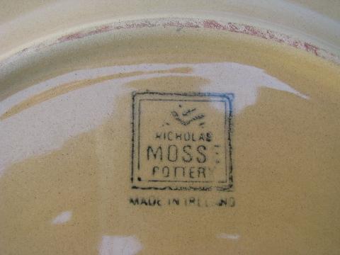 photo of Nicholas Mosse - Ireland, pansy pattern plate, Irish yellow ware pottery #3