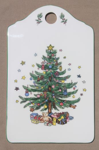 photo of Nikko Happy Holidays china cheese board,& Christmas tree pattern cheese server  #2