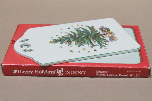 photo of Nikko Happy Holidays china cheese board,& Christmas tree pattern cheese server  #4