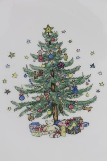 photo of Nikko Happy Holidays china pedestal cake plate, Christmas tree pattern cake stand #7