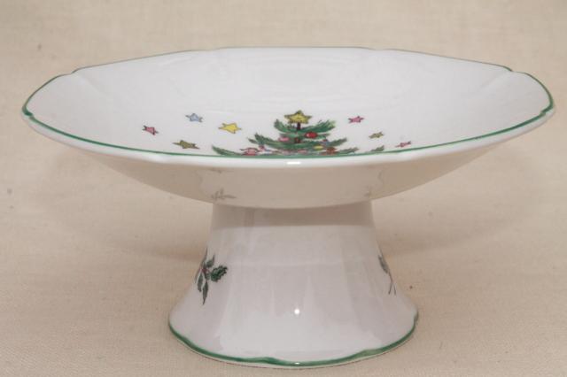 photo of Nikko Japan Happy Holidays Christmas tree china candy dish or small compote #1