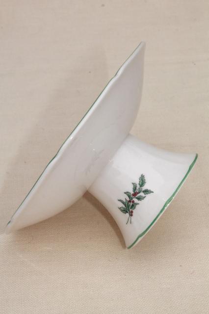 photo of Nikko Japan Happy Holidays Christmas tree china candy dish or small compote #3