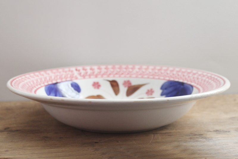 photo of Nimy Belgium Imperiale Royale ceramic bowl, vintage hand painted pottery #5