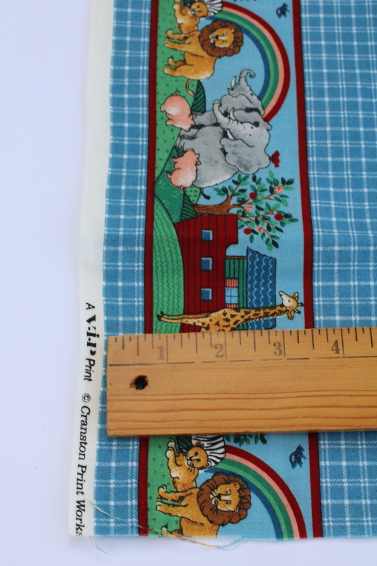 photo of Noah's ark prints 1990s vintage fabric, small print and large blocks panel VIP Cranston #2