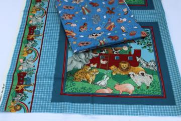 catalog photo of Noah's ark prints 1990s vintage fabric, small print and large blocks panel VIP Cranston 