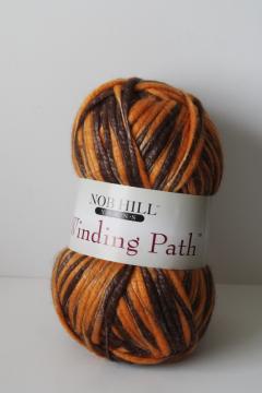 catalog photo of Nob Hill Yarns Winding Path thick & thin i-cord tube knit novelty yarn fall colors 
