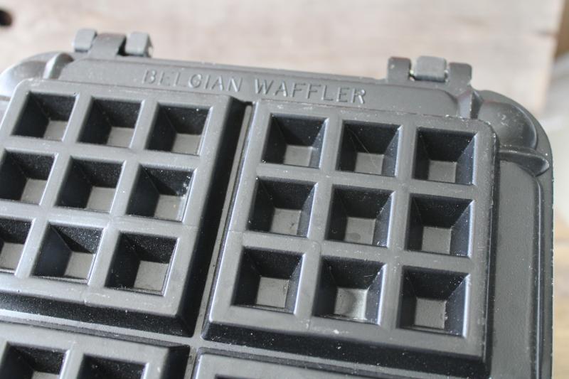 photo of Nordic Ware Belgian Waffler, vintage stove top waffle iron for large square waffles #3