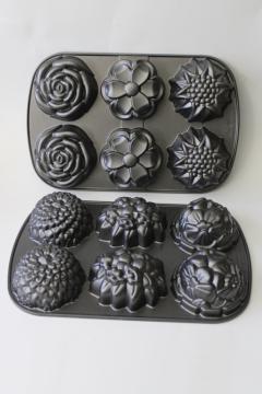 catalog photo of Nordic Ware flowers cakelet pans, mini cakes different florals wedding or Motherâ€™s day