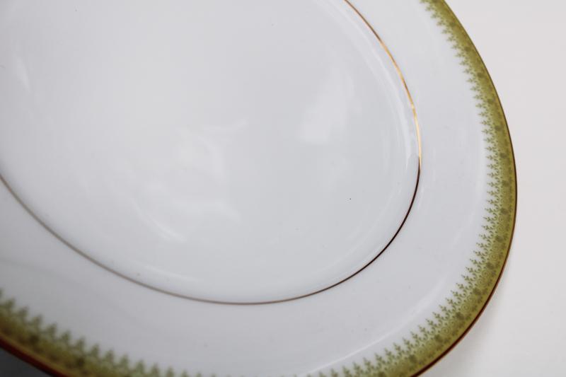 photo of Noritake Jennifer pattern china dinner plates, N backstamp mark 1970s vintage #4