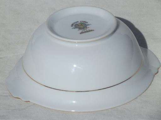 photo of Noritake Ramona china cereal or sauce bowl w/ tiny blue & white flowers #4