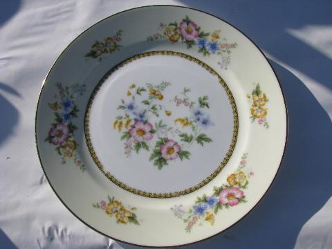 photo of Noritake Wildfleur vintage china dinner plates, old M mark, set of 8 #2