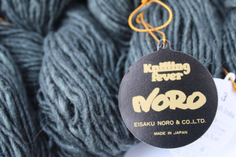 photo of Noro Cash Iroha silk lambswool cashmere yarn dark slate grey, 320 grams eight hanks hand dyed yarn  #3