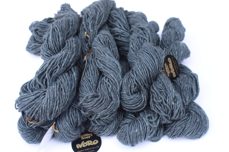 photo of Noro Cash Iroha silk lambswool cashmere yarn dark slate grey, 320 grams eight hanks hand dyed yarn  #5