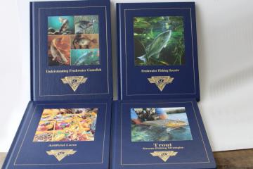 photo of North American freshwater game fish & trout fishing books lot, fisherman guides 