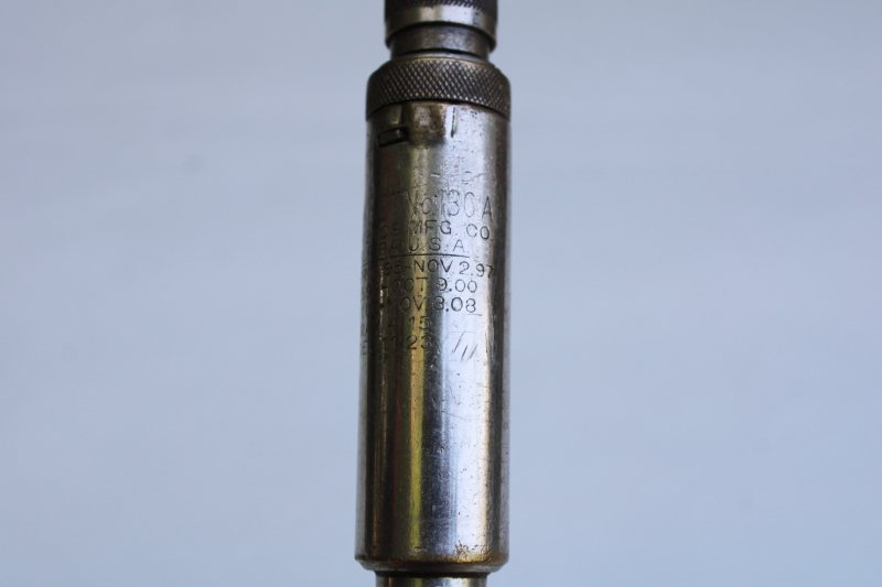 photo of North Bros Yankee screwdriver Number 130A , 1920s vintage hand tool w/ nice old engraved name, patents  #3