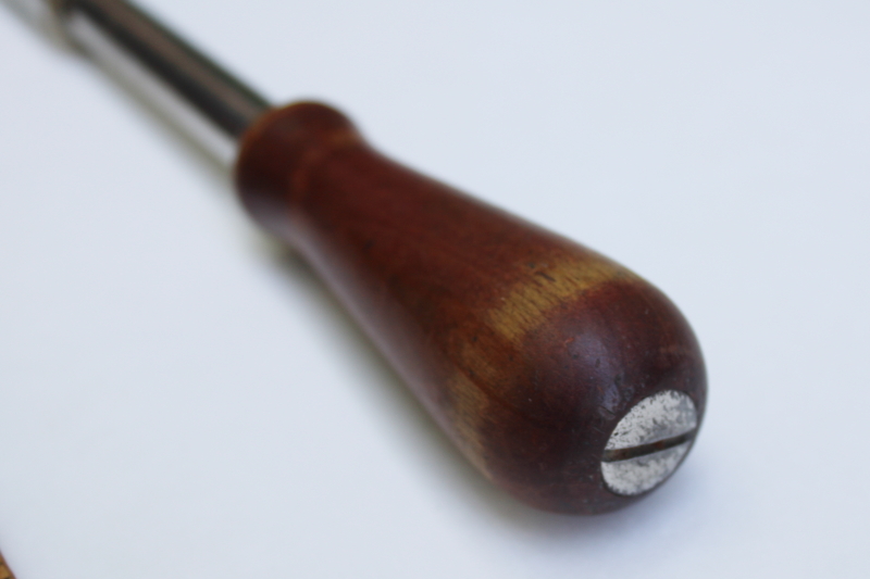 photo of North Bros Yankee screwdriver Number 130A , 1920s vintage hand tool w/ nice old engraved name, patents  #6