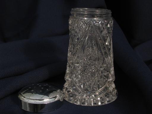 photo of Nucut star pattern, vintage Imperial glass sugar shaker caster castor? #2