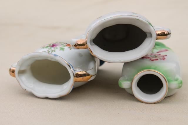 photo of Occupied Japan collection miniature china vases, vintage hand painted porcelain #10