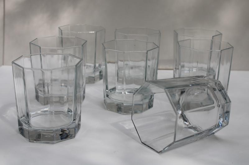 photo of Octime Arcoroc France clear glass old fashioned on the rocks drinking glasses #1