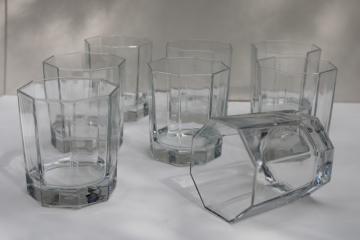 catalog photo of Octime Arcoroc France clear glass old fashioned on the rocks drinking glasses