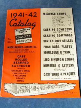 catalog photo of Old 1940s building supply catalog