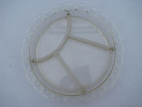 photo of Old Colony open lace edge vintage divided plate relish dish #2