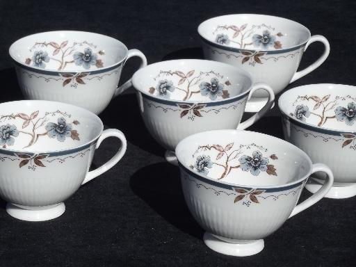 photo of Old Colony vintage Royal Doulton china, 6 footed coffee / tea cups #1