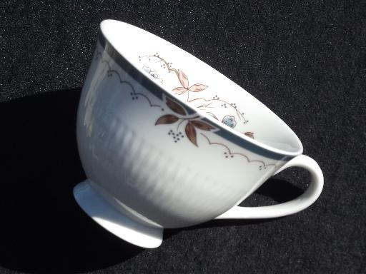 photo of Old Colony vintage Royal Doulton china, 6 footed coffee / tea cups #2